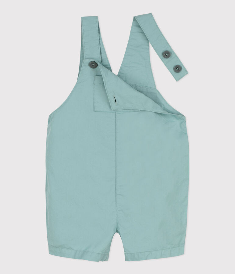 Korte salopette in schattige keperstof voor baby's groen