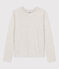 Tee-shirt L'ICONIQUE chaud col rond en coton Femme gris BELUGA CHINE
