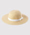 Chapeau en paille bébé rose NATUREL