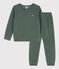 Pyjama voor meisjes/jongens in geruwde badstof groen VALLEE