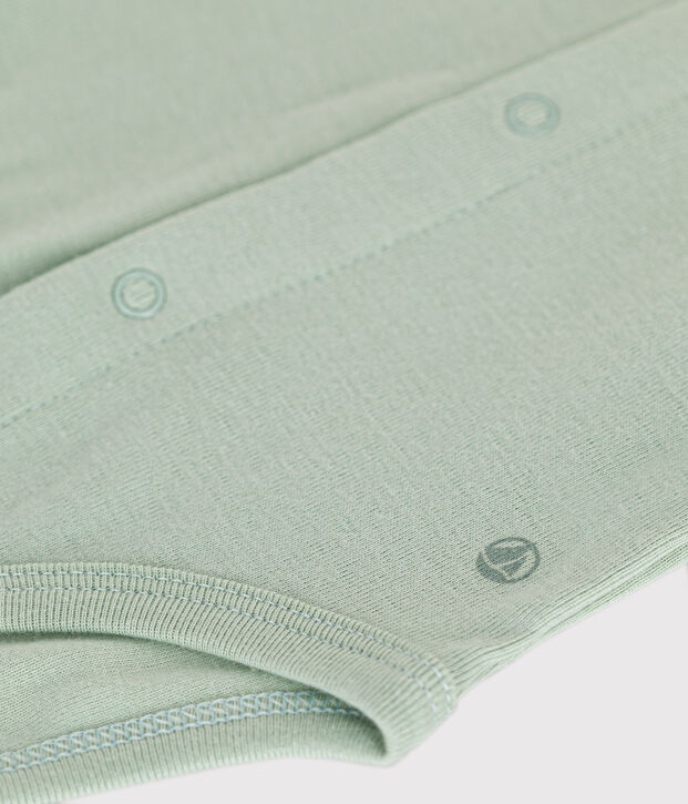 Babybody met lange mouwen en kraagje groen