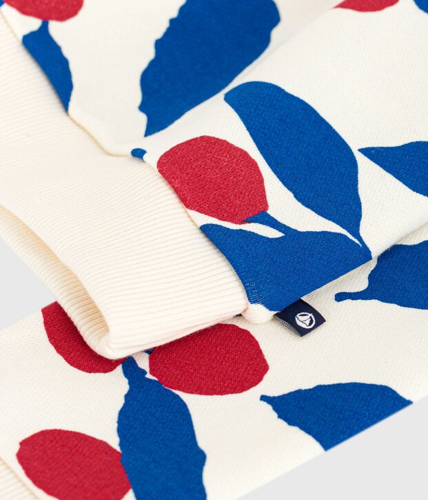 Katoenen sweatshirt met print voor kinderen ecru/multicouleur