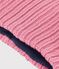 Snood b&eacute;b&eacute; en tricot uni doubl&eacute; polaire rose