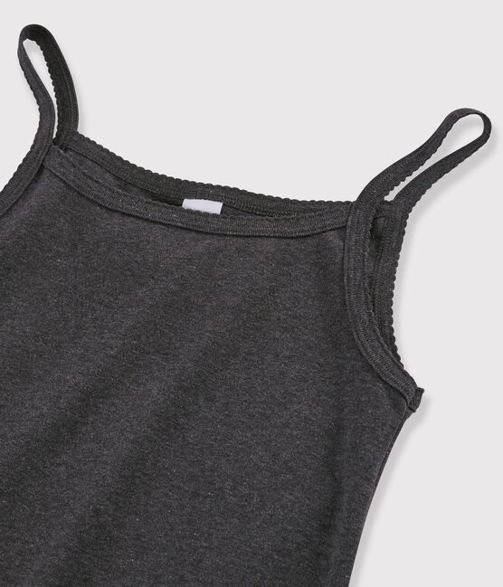Chemise à bretelles iconique en coton Femme gris CITY CHINE