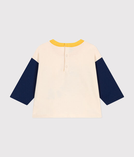 T-shirt met lange mouw van dunne jersey voor baby's wit AVALANCHE/ MEDIEVAL