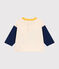 T-shirt met lange mouw van dunne jersey voor baby's wit AVALANCHE/ MEDIEVAL