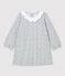 Robe en molleton bébé. gris BELUGA/blanc MULTICO