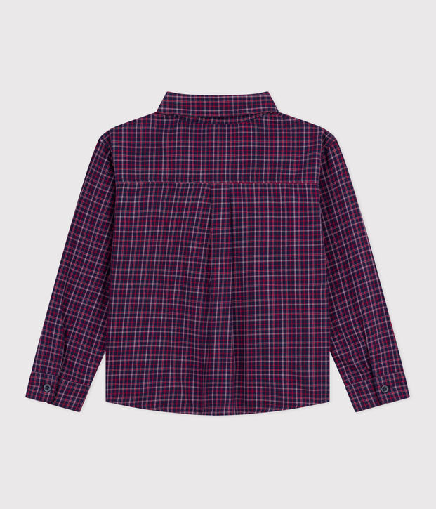 Geruit hemd van flanel voor kinderen blauw/multicouleur