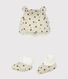 Lot bonnet et chaussons bébé garçon en laine et coton