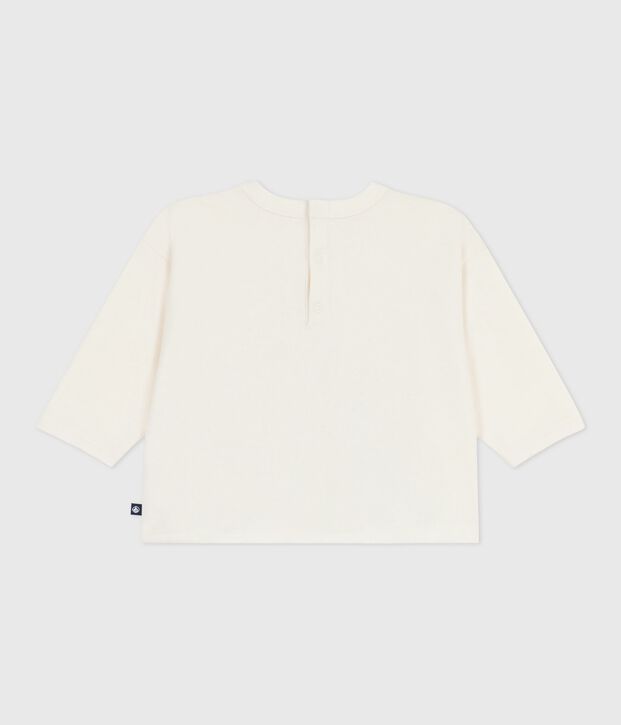 Baby T-shirt van katoen met lange mouwen blauw/blauw