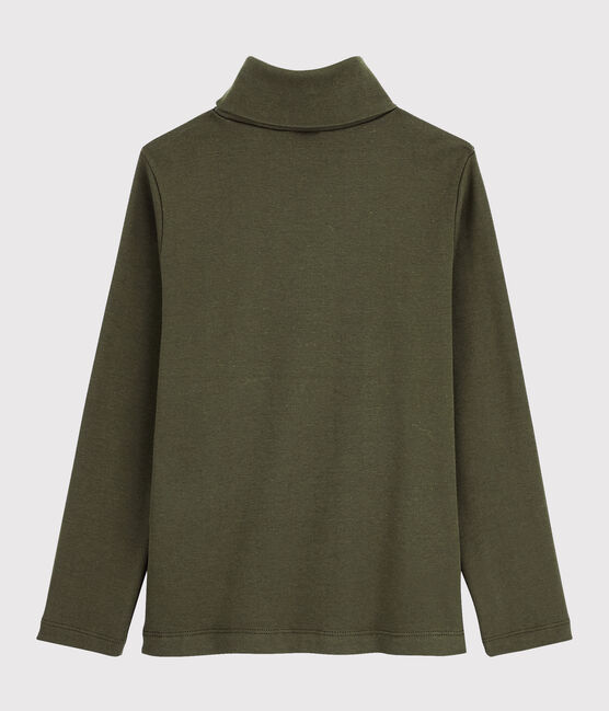 Sous-pull en coton enfant fille / garçon vert MILITARY