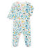 Pyjama van ribstof voor babymeisjes wit MARSHMALLOW/wit MULTICO