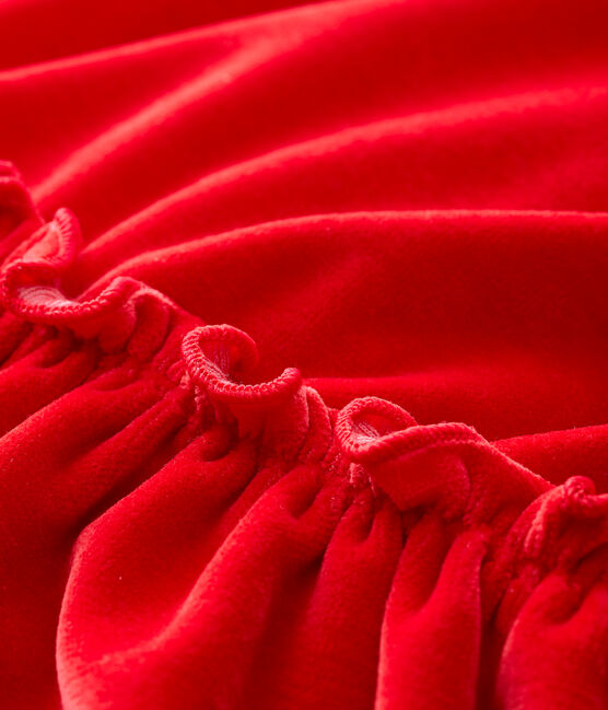 Jurk met lange mouwen babymeisje rood TERKUIT