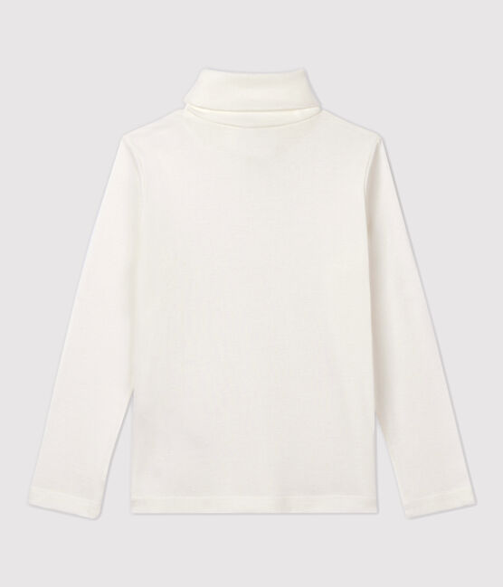 Sous-pull en coton enfant fille / garçon blanc MARSHMALLOW