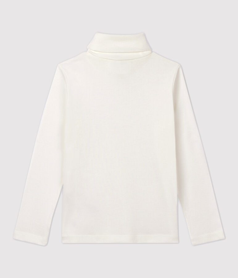 Sous-pull en coton enfant fille / gar&ccedil;on blanc