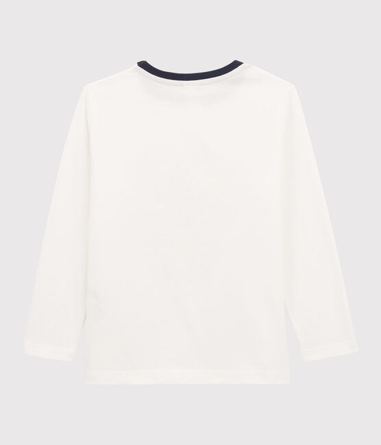 Tee-shirt sérigraphié enfant garçon blanc MARSHMALLOW