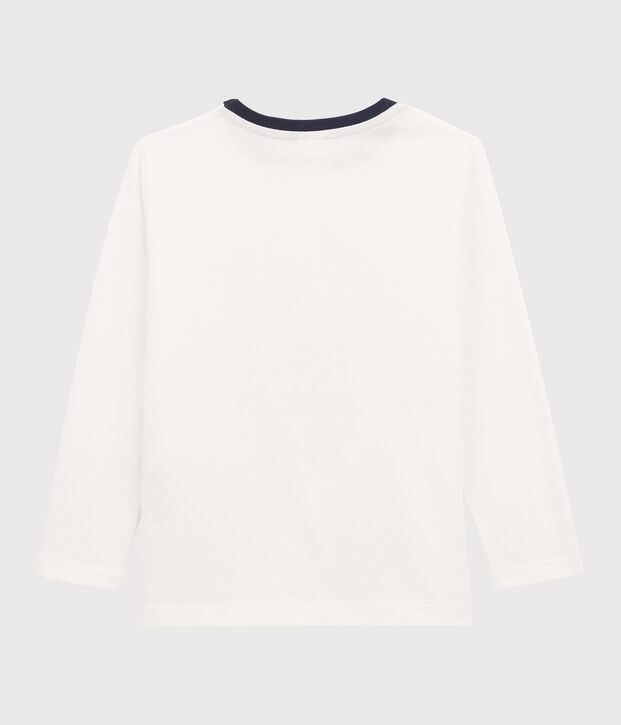 T-shirt met zeefdruk jongens kinderen wit