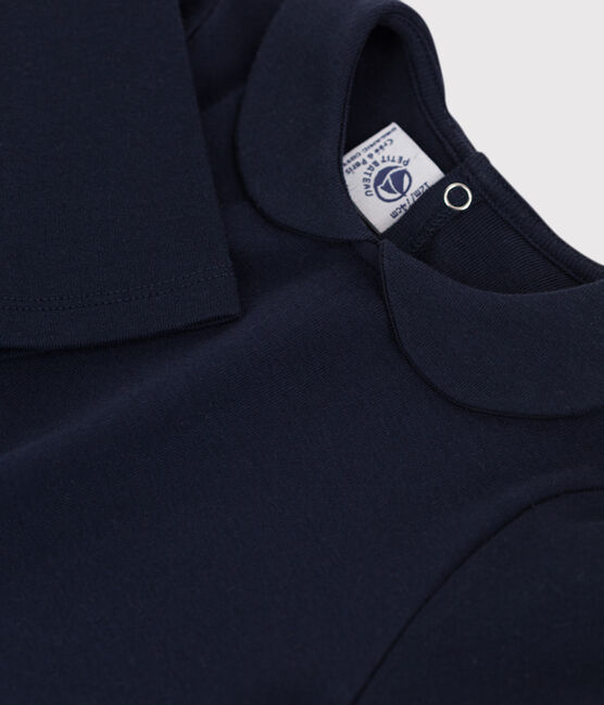 Katoenen bloesje met lange mouwen voor baby's blauw SMOKING