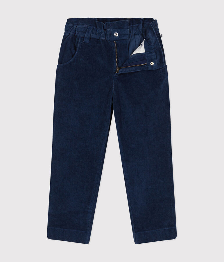 Fluwelen broek voor meisjes blauw