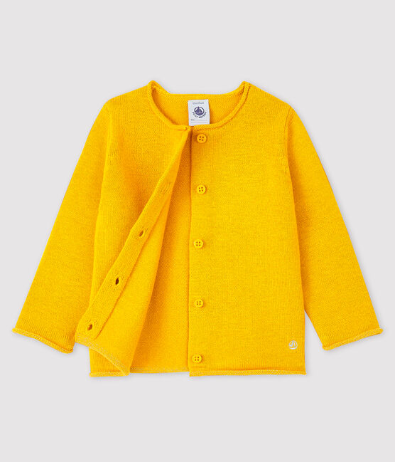 Cardigan manches longues bébé fille jaune BOUDOR