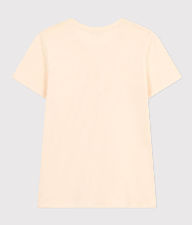 LE Droit, katoenen T-shirt voor dames met ronde hals ecru