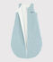Gestreepte trappelzak van ribstof voor baby's wit MARSHMALLOW/ BRUME
