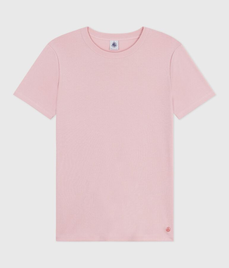 Tee-shirt femme l'iconique en coton manches courtes rose