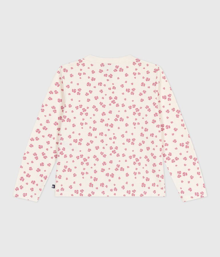 Cardigan enfant en coton imprim&eacute; &eacute;cru/multicouleur