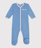 Pyjama bébé en coton uni bleu ALASKA