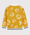 Sweatshirt met rits voor jongens kinderen geel BOUDOR/wit MARSHMALLOW