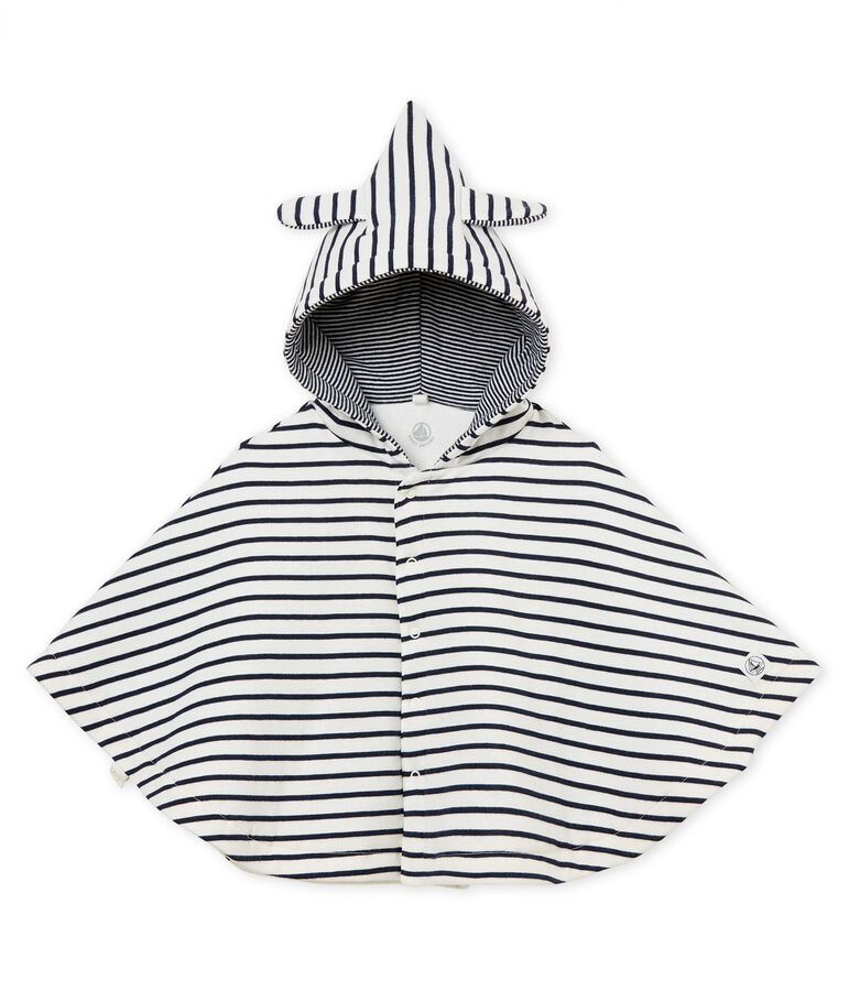 Iconische uniseks babycape wit MARSHMALLOW/blauw SMOKING