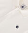 Polo manches courtes en coton bébé blanc MARSHMALLOW