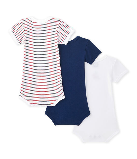Lot de 3 bodies bébé garçon manches courtes blanc LOT