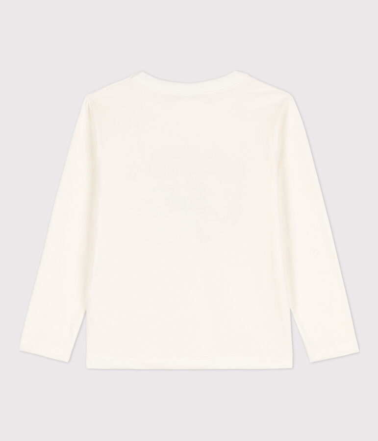 Tee-shirt manches longues imprim&eacute; enfant gar&ccedil;on blanc