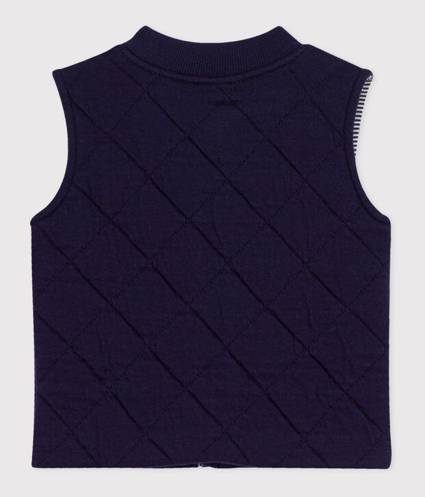 Mouwloos babydonsjack van doorgestikte katoen SOIR