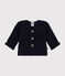 Gebreide uniseks babycardigan in ribbelsteek blauw SMOKING