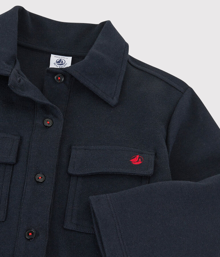 Tuinbroek voor meisjes van katoen met print blauw