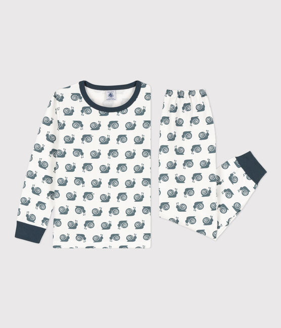 Pyjama escargot en molleton enfant blanc MARSHMALLOW/ DUCKY
