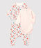 Driedelige set met bloemenprint van biologisch katoen wit MARSHMALLOW/wit MULTICO