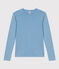 L'ICONIQUE, dames-T-shirt met ronde hals in katoen blauw AZUL