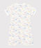 Katoenen kruippakje met regenboogprint voor baby's wit MARSHMALLOW/wit MULTICO