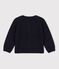 Babycardigan in tricot van wol  blauw SMOKING