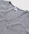 T-shirt col V iconique en coton Femme bleu SMOKING/blanc MARSHMALLOW