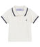 Polo manches courtes bébé garçon en piqué uni blanc MARSHMALLOW