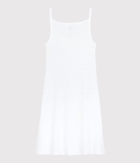 Robe à bretelles iconique en coton Femme blanc ECUME