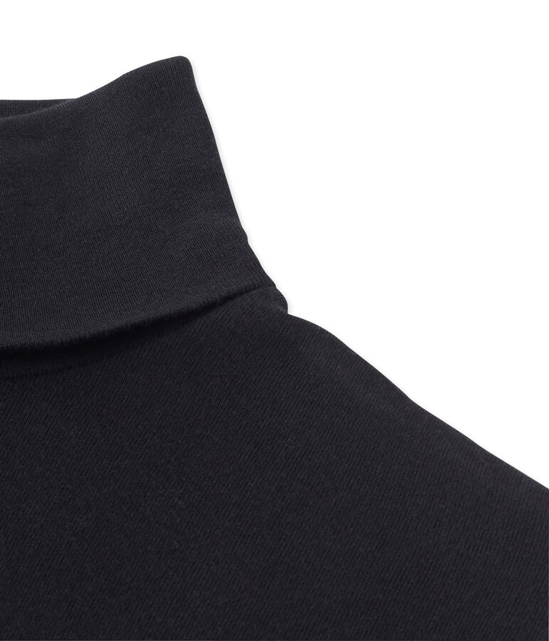 Sous-pull femme en coton l&eacute;ger noir