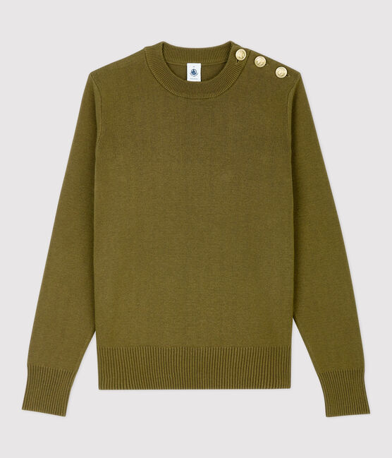 Pull marin en coton Femme vert MILITARY