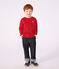 Effen katoenen T-shirt met lange mouwen voor kinderen rood