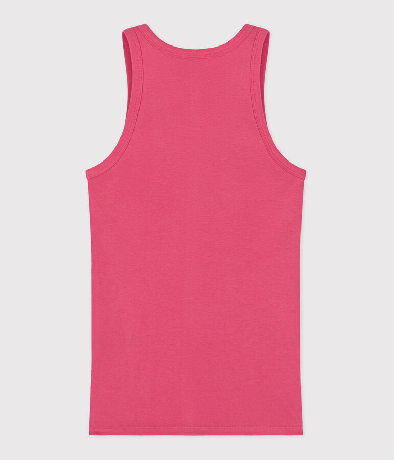 L'Iconique, effen katoenen singlet voor dames roze