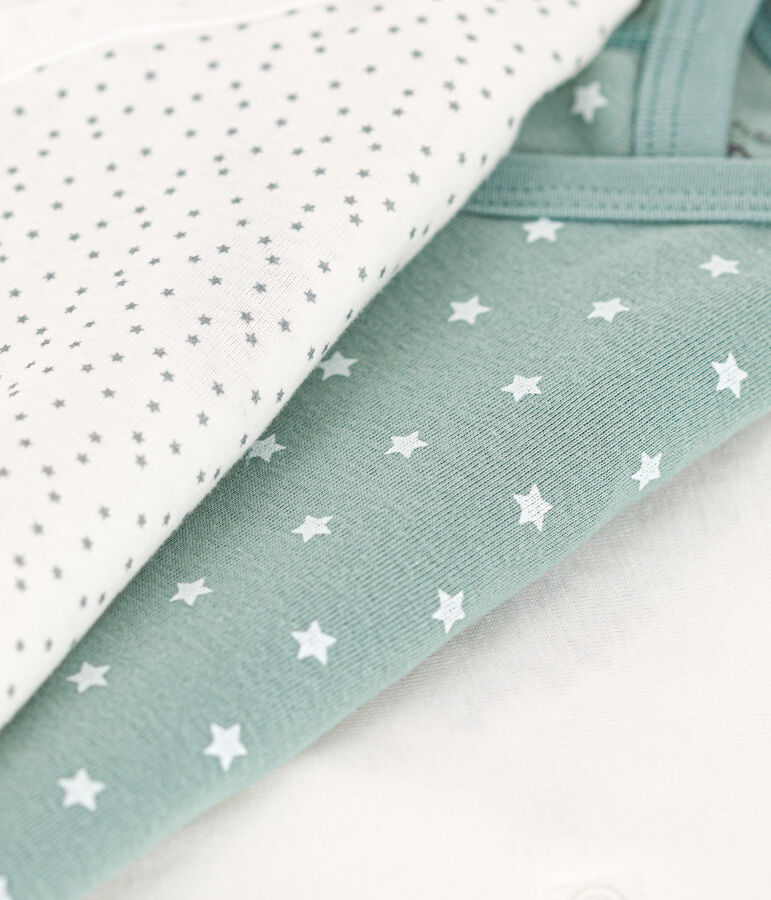 LOT DE 3 BODIES MANCHES COURTES B&Eacute;B&Eacute; EN COTON multicouleur